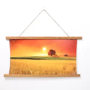 2022 Hot design canvas photo frame magnetic poster hanger frame wooden for canvas