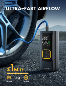 مضخة هواء محمولة متعددة الوظائف Lamicall VHEP02، منفاخ إطارات 150PSI بتدفق 35 لتر/دقيقة، بطارية 6000 مللي أمبير، مضخة كهربائية لاسلكية للسيارات والدراجات - Product Image 2