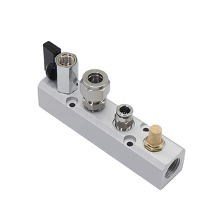 גבוהה באיכות PT חוט יציאת פנאומטי מהיר מחבר אוויר צינור אלומיניום סעפת בלוק ספליטר מחבר אבזרי - Product Image 2