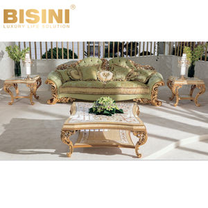 Nouveau fauteuil royal <span class=keywords><strong>de</strong></span> style rococo italien <span class=keywords><strong>de</strong></span> luxe en bois sculpté, élégant fauteuil simple en tissu vert - Product Image 6