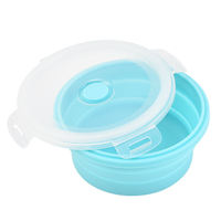 Contenants de stockage alimentaire en silicone pliables, lot de 4, boîte à lunch bento pliable, compatible micro-ondes, gain de place pour la cuisine