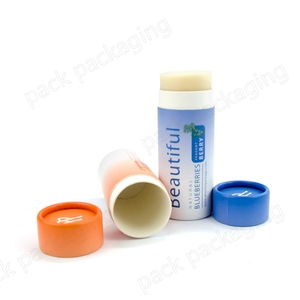 Tubo <span class=keywords><strong>de</strong></span> Papel Kraft Biodegradable Personalizado <span class=keywords><strong>de</strong></span> 2 oz, Envase <span class=keywords><strong>de</strong></span> Cartón Vacío para Bálsamo Labial, Desodorante en Barra y Cosméticos - Product Image 1