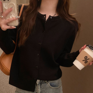 เสื้อโค้ทโปโลคาร์ดิแกนถักแขนยาวสำหรับผู้หญิงเสื้อโค้ทแบบลำลองสำหรับฤดูใบไม้ร่วง/ฤดูหนาวสีพื้น - Product Image 6