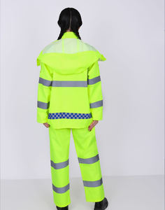 Ensemble de vêtements de pluie réfléchissants HKSF, veste et pantalon imperméables pour le travail en extérieur, le cyclisme, les fortes pluies - Product Image 2