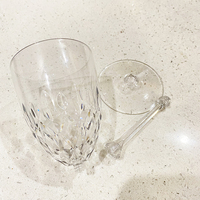 Flûtes à champagne en plastique incassable réutilisables de 220 ml, gobelets vintage personnalisés, verres à vin en plastique diamant pour mariage