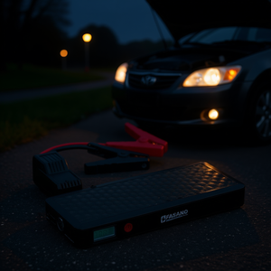 Arrancador de Baterías Portátil Fasano de 12V con Pinzas y Luz LED para Uso de Emergencia en Automóviles - Product Image 3