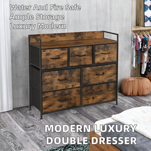 Cómoda Industrial de 7 Cajones al por Mayor, Mueble de Almacenamiento de Madera Rústica para Dormitorio, Proveedor de Muebles Indios - Product Image 2