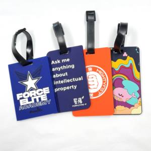 Nouvelle étiquette de bagage en PVC merveilleuse à la mode personnalisée et gaufrée pour sacs de ski marqueur de sports d'hiver Style tendance - Product Image 1