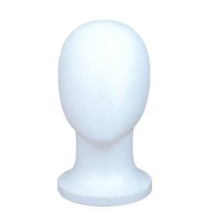 Modelo de cabeza de exhibición de pelucas de espuma JXT13 para cosplay de adultos, soporte para pelucas, estilo blanco, material de polietileno PE - Product Image 1