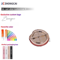 Palette de maquillage vide à 10 grilles avec couvercle transparent et base rose pour fard à paupières personnalisé et cosmétique