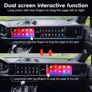 Kit de mise à niveau pour voiture <span class=keywords><strong>avec</strong></span> double écran 24,6 pouces, console numérique multimédia Android pour Porsche Cayenne 2011-2017, panneau de tableau de bord - Product Image 4
