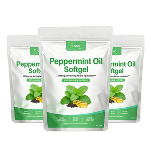 Cápsulas de menta de marca privada para el confort estomacal, cápsulas de aceite de menta para la concentración y la energía para adultos - Product Image 3