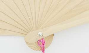 Abanicos Decorativos Plegables con Diseño Promocional para Bodas, Abanicos de Mano de Seda con Encaje, Esculturas y Figuras de Color Sólido - Product Image 3