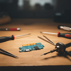 Per Samsung Galaxy A205F Scheda di ricarica USB C con microfono e cavo flessibile per jack audio - Ricambio - Product Image 3