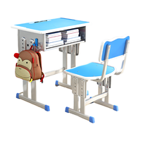 Ensemble de bureau et chaise d'écolier moderne en bois, ergonomique, écologique, durable, robuste et réglable en hauteur