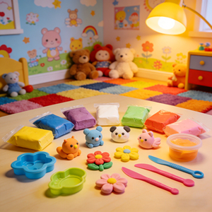 Kit de Arcilla de Secado al Aire Súper Ligera y No Tóxica, Plastilina Suave Ultraligera para Modelar, para Niñas y Niños, en Bolsa - Product Image 1