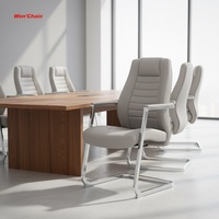 Chaise de Visiteur Exécutive à Cadre Métallique Fixe, Vente en Gros, Personnalisable, en Cuir Moderne, pour Bureau à Domicile et Salle de Conférence, Base Chromée