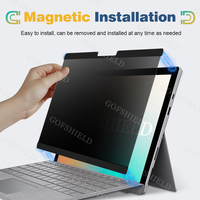 GOFSHIELD Film anti UV Filtre magnétique de confidentialité Film de confidentialité pour ordinateur portable pour Surface Pro 4/5/6/7 12.3 pouces Protecteur d'écran