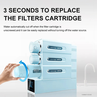 Système de purification d'eau par osmose inverse IMRITA pour usage domestique sous évier, 800 GPD, 4 étapes, sans réservoir