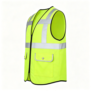 Custom Men Mesh Hi Vis <b>Reflective</b> Vest <b>Jacket</b> Workwear Shirt Construction Clothing Safety Work <b>Reflective</b> Vest With Pockets logo - Product Image 2