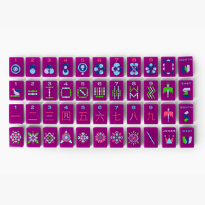 Tuiles de Mahjong en Acrylique à Couche Unique Motif Fleur de Prunier, Série Classique Standard Américaine, pour Fêtes entre Amis, Vente au Détail et en Gros Personnalisée - Product Image 1
