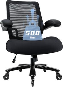 Silla de Oficina Ergonómica de Malla con Respaldo Alto, Reposabrazos Ajustables y Capacidad de 500 Libras, Silla Giratoria para Oficina en Casa - Product Image 1