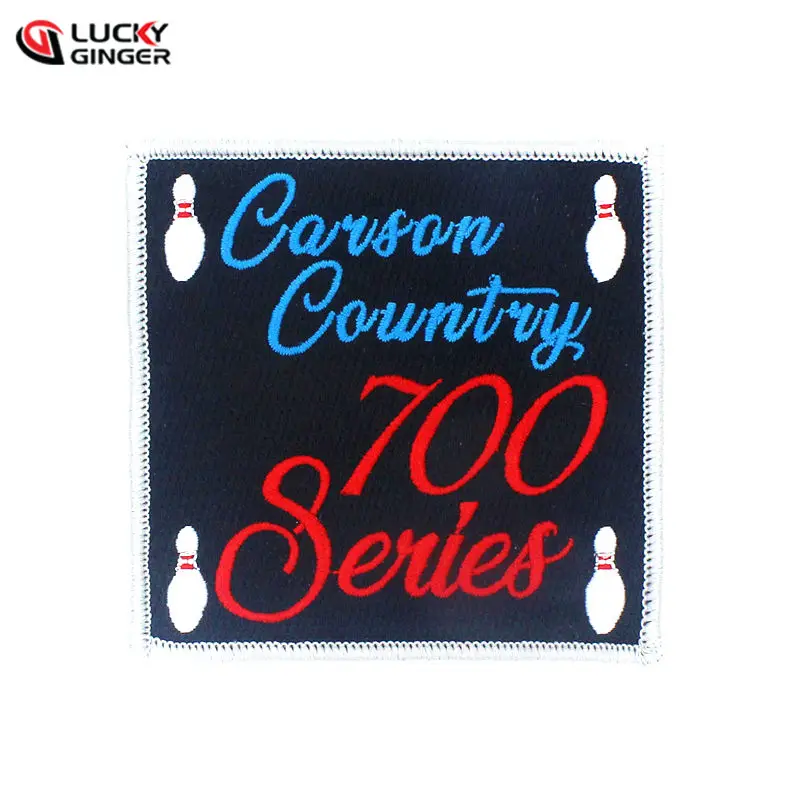 carson country 700 series factory direct high quality Heat Pressing Embroidery Badge custom logo embroidered patch on clothes