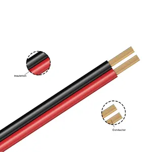 YUHONG RVB Factory Hot twin Copper Core Speaker Wire 0.5mm 0.75mm 1.5mm Flat electric cable Twin flat flexible power cable
