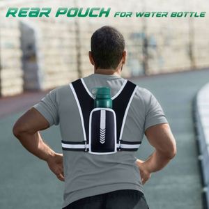 Athletic Fitness Outdoor Sport Phone Holder <b>Reflective</b> <b>Running</b> <b>Vest</b> with Water Bottle Pouch - Product Image 3