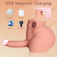 Xise Erwachsener Männlicher Torso mit Dildo Sexspielzeug Frauenpuppe Silikon Elektrische Masturbationsmaschine Vibrationsfähig für Frauen Saugnapf