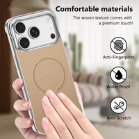 Étui magnétique en tissu avancé pour iPhone 18 12 13 17 Pro Max 14 15 16 Plus 17 Air – Coque antichoc ultra-fine sans cadre
