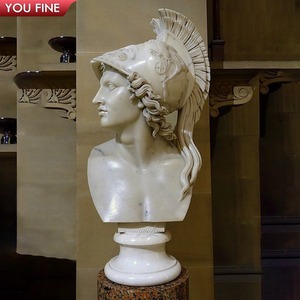 YOUFINE Escultura <span class=keywords><strong>de</strong></span> Busto <span class=keywords><strong>de</strong></span> Guerrero en Mármol Blanco, Tallada a Mano, Casco Romano, <span class=keywords><strong>Dios</strong></span> <span class=keywords><strong>de</strong></span> la Guerra, Busto <span class=keywords><strong>de</strong></span> Piedra para Decoración <span class=keywords><strong>de</strong></span> Interiores <span class=keywords><strong>de</strong></span> Bibliotecas y Museos - Product Image 2