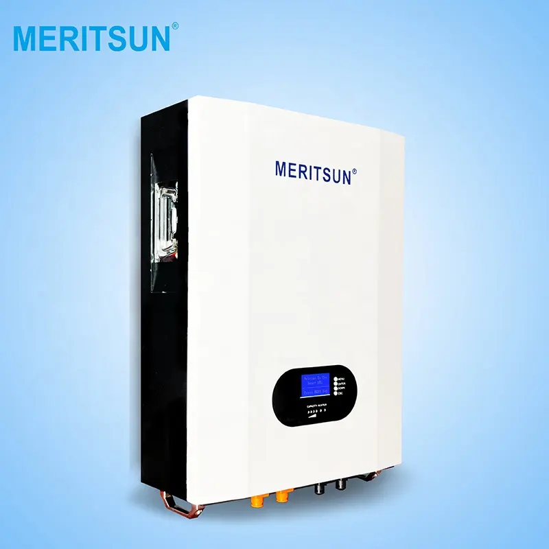 Batteria MERITSUN 10kw lifepo4 48V 200ah Power energy wall 48V 50ah batteria al litio per sistema di accumulo di energia domestica