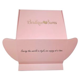 Пользовательский Серебряный логотип розовый косметический картон гофрированная почтовая коробка - Product Image 6