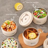 Boîte à bento réutilisable en acier inoxydable 304 multicouche sans BPA, compatible micro-ondes, anti-fuite, grande capacité, style japonais, 1 repas