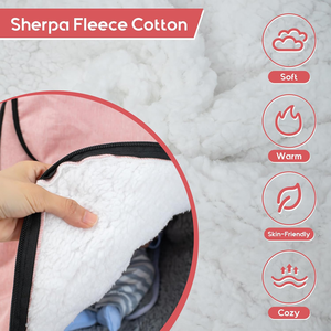 Winter Baby <strong>Car</strong> <strong>Seat</strong> <strong>Cover</strong>, Waterproof Carseat <strong>Cover</strong> With Zipper Peep Window, Warm Sherpa Fleece Lining