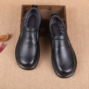 Mocassins en cuir véritable pour hommes, bout rond, à enfiler, respirants, semelle extérieure en caoutchouc, semelle intermédiaire en EVA, chaussures décontractées pour affaires - Product Image 3
