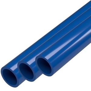 Tuyau en PVC-U rond de 4 pouces de diamètre extérieur, 3 pouces de diamètre intérieur, anti-corrosion, pour l'irrigation et la plomberie, longueur de 6 m, couleur bleue - Product Image 1