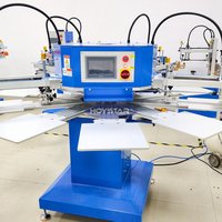 Máquina de serigrafía automática de camisetas de 4 colores con secador flash
