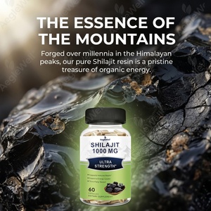 Cápsulas de Shilajit AegleWell, 60 Unidades - 1000mg Ultra Fuerte, Apoya la Energía <span class=keywords><strong>y</strong></span> la Salud Inmunológica, Personalizable OEM/ODM - Product Image 6