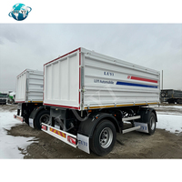 LUYI Meilleur Prix Semi-remorque Agricole Benne Arrière à Essieu Complet, Remorque de Transport de Marchandises, 2 Essieux, Charge Utile Maximale 50 Tonnes