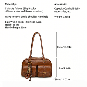 低MOQカスタムヴィンテージ女性用デザイナーバッグ革製バッグメーカー、レトロショルダーバッグ、ベンダーセット向けソリューション - Product Image 5