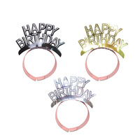 Bandeau Chapeau à Lettres pour Décoration de Fête d'Anniversaire d'Enfants, Design Texte Joyeux Anniversaire