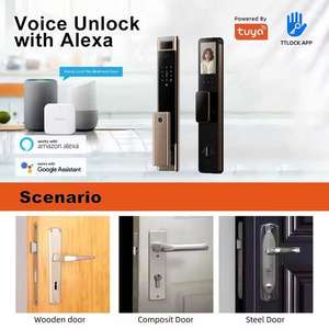 Cerradura de puerta inteligente ttlock Cerradura Inteligente Digital Safe Home Wifi Contraseña Puerta de acero Safe Camera Tarjeta de memoria - Product Image 4