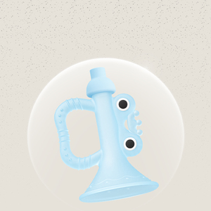 Jouet de <span class=keywords><strong>dentition</strong></span> pour bébé en silicone de qualité alimentaire Newsun, sans BPA, en forme de trompette musicale, doux, facile à saisir, jouet sensoriel unisexe - Product Image 3