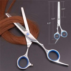 Ciseaux à effiler personnalisables de 6 pouces en acier inoxydable à tête droite pour usage esthétique, pour droitiers - Product Image 1