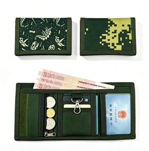 Cartera Trifold Oxford para Niños, Diseño <span class=keywords><strong>de</strong></span> Dinosaurio <span class=keywords><strong>de</strong></span> Dibujos Animados, Camuflaje Pixelado, Unisex, Monedero para Estudiantes, Gancho para Llaves, Bolsillo con Cremallera para Efectivo - Product Image 1