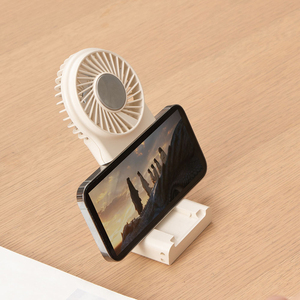 พัดลมมือถืออเนกประสงค์แบบแขวนคอ พับได้ ชาร์จ USB ได้ พกพาสะดวก พร้อมหน้าจอดิจิตอล - Product Image 3