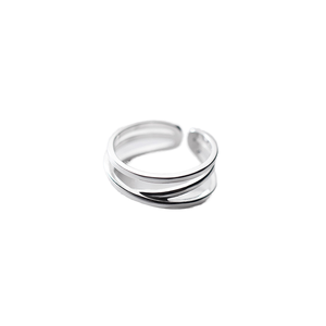 Anillo Abierto de Plata de Ley 925 para Mujer, Diseño Vintage Multicapa, Hipoalergénico, para Bodas, Compromisos, Fiestas, Regalos - Product Image 1
