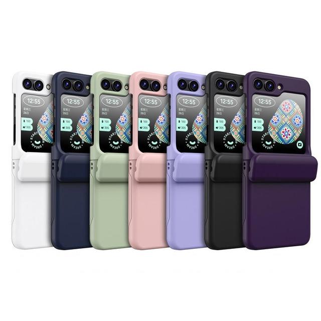 Compatible with for Samsung Z Flip7 card slot phone case Galaxy Z Flip6/3 folding card wallet drop-proof protective case
